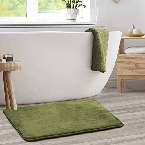 Clara Clark Bathroom Rugs, Velvet Memory Foam Bath Mat, Machine Washable Bath - Image 2