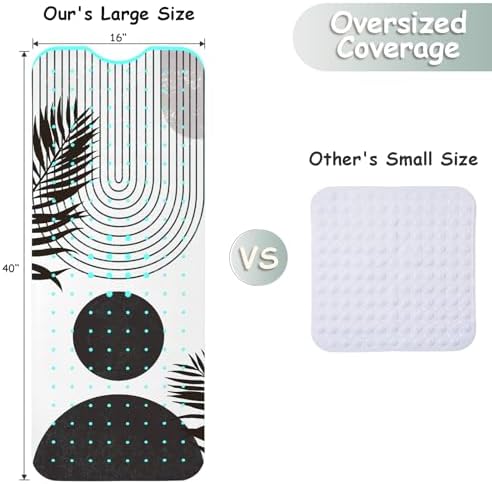 Bathtub Mat Non Slip, Bohemia Extra Long Bath tub Mat Shower Floor Mat - Image 2