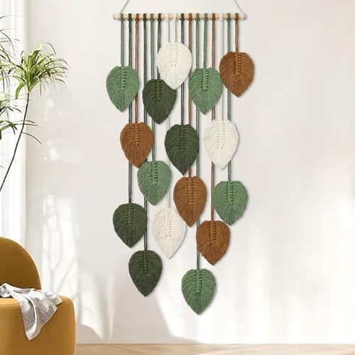 Vertical Macrame Wall Hanging Boho Home Decor Long Narrow Chic Wall Art by KHOYIME