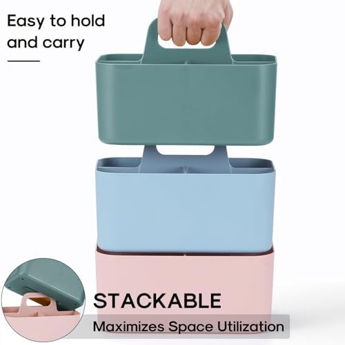 Multiuse Caddy Organizer with Handle, Portable Divided Plastic Tote Bin - Image 7