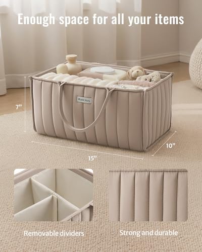 Blissful Diary Baby Diaper Caddy Organizer, Nursery Storage - Image 3