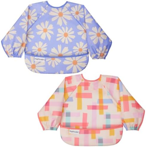 Tiny Twinkle Long Sleeve Bib for Babies&Toddlers|2-Pack Waterproof Smock Bib by TinyTwinkle