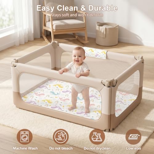 Pack N Play Sheets Fitted, Mini Crib Sheets, Breathable Soft Unisex Playard - Image 7