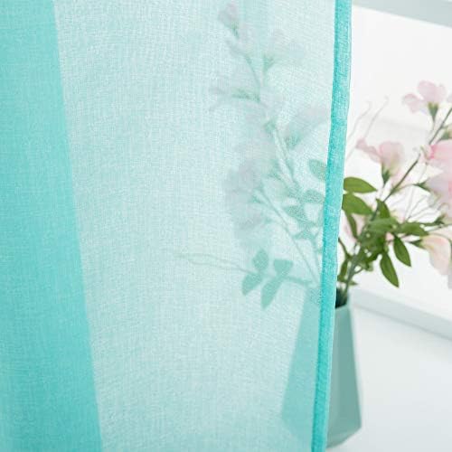 MIULEE Turquoise Window Valance 1 Panel 54W x 18L - Image 4