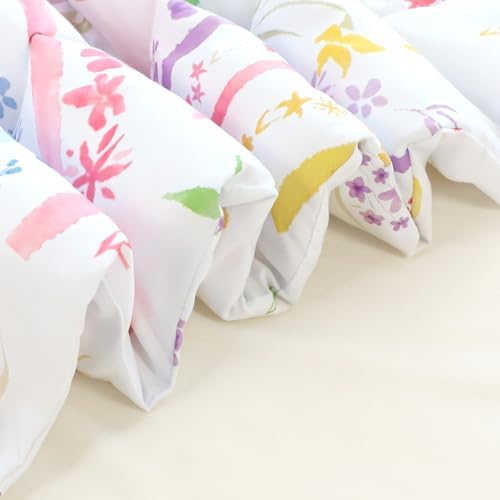 Pea Pod Toddler Bedding Set for Girls, 4 Piece Soft & Breathable Rainbow & Sun - Image 6