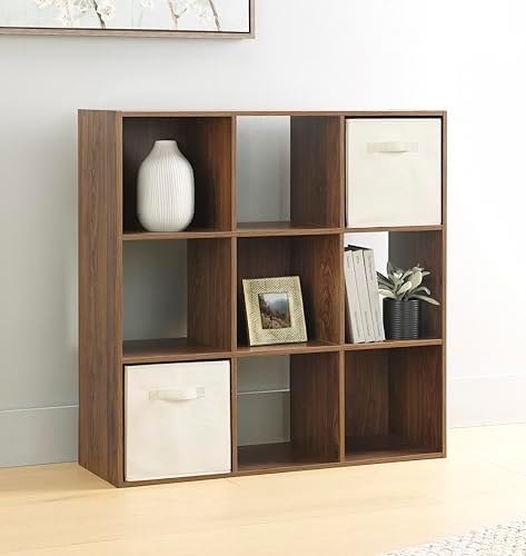 Whitmor 9 Cube Storage Organizer, Open Storage Display Bookshelf, Storage by Whitmor