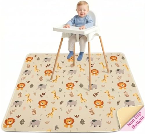 Basumee Splat Mat for Under High Chair, Waterproof & Mess-Proof Floor Mat by Basumee