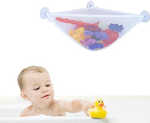 chil Bath Toy Organizer with 3 Strong Suction Cups Mounted Bath/Shower Caddy - Image 3