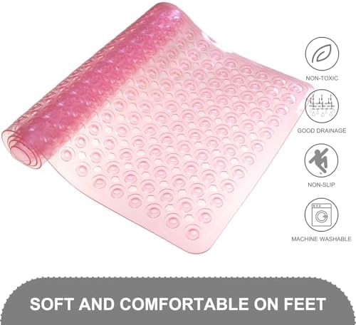 TEESHLY Bath Mat for Tub & Shower, Non Slip Soft Bathmat - Image 4