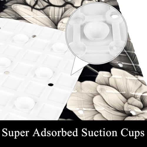 Bathtub Mat Non Slip 26.8x15.1 Inch, Machine Washable Shower Mats - Image 3