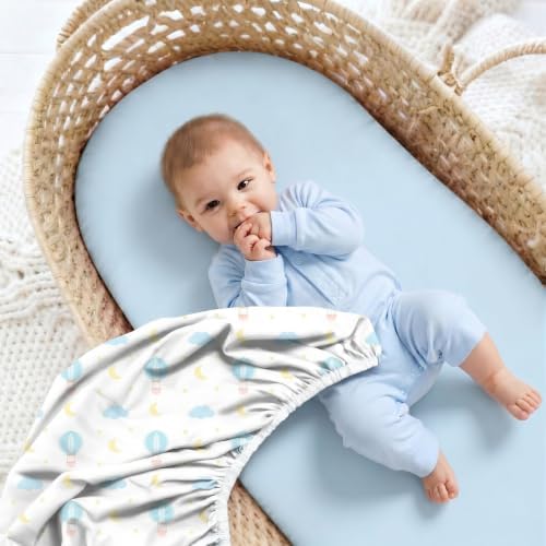 3 Pack Stretchy Bassinet Sheets 20" x 35" Compatible - Image 5