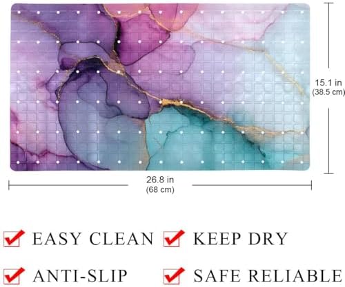 Bathtub Mat Non Slip 26.8x15.1 Inch, Machine Washable Shower Mats - Image 4
