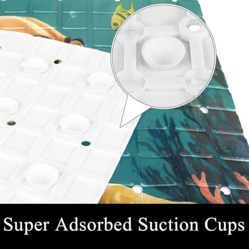 Non Slip Bathtub and Shower Mat 26.8x15.1 inch, Bath Mat - Image 3