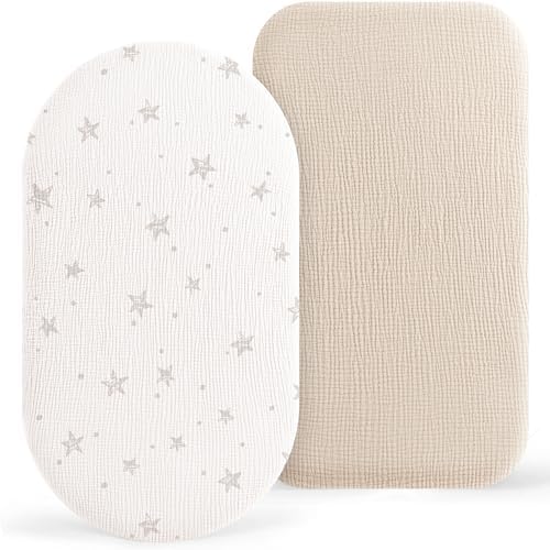 Bearmoss 2-Pack Baby Bassinet Sheets by Bearmoss