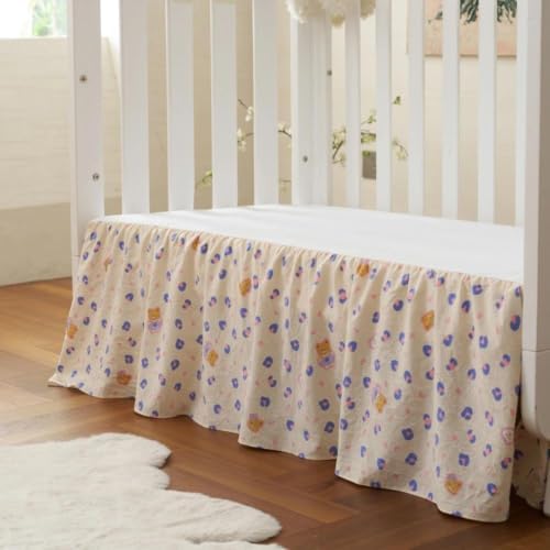 Crib Skirt Dust Ruffle 14" Drop - Image 2
