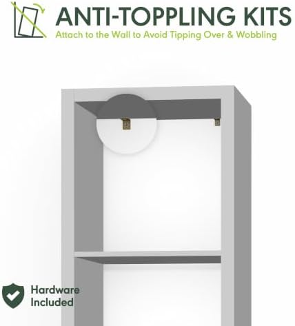 Furinno Cubic Extra Thick 2-Cube Closet Organizers and Storage, Light Grey - Image 3