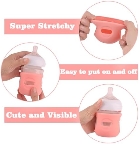3 Pack Silicone Sleeves for Avent Natural Glass Baby Bottles 4 oz - Image 4