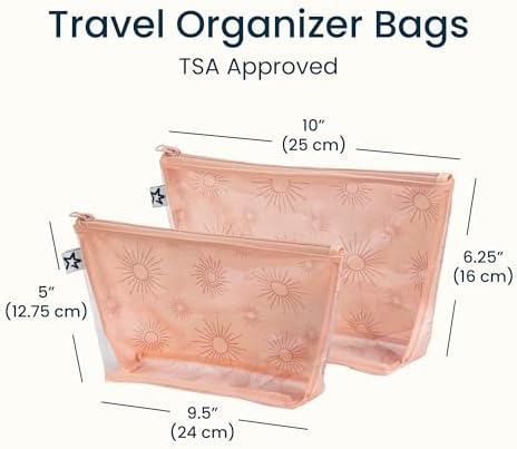 Tiny Twinkle Diaper Bag Organizing Pouches | 2 Pack Mess-Proof Travel Organizer - Image 4