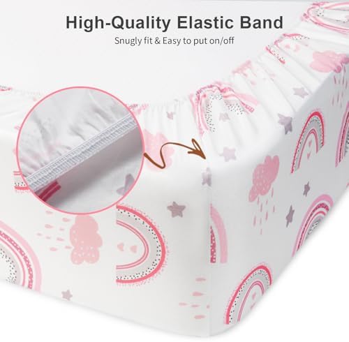 Baby Crib Sheets 2 Pack for Boys and Girls Fit for Standard Crib Toddler - Image 5