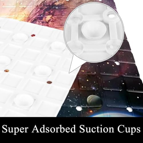 Bathtub Mat Non Slip 26.8x15.1In, Universe Galaxy Bath Mat - Image 3
