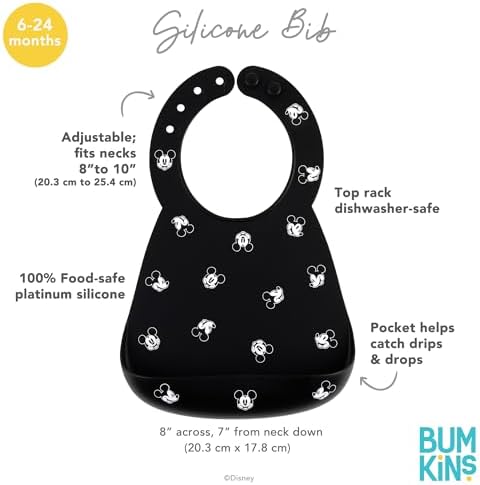 Bumkins Disney Bibs, Silicone Pocket - Image 6