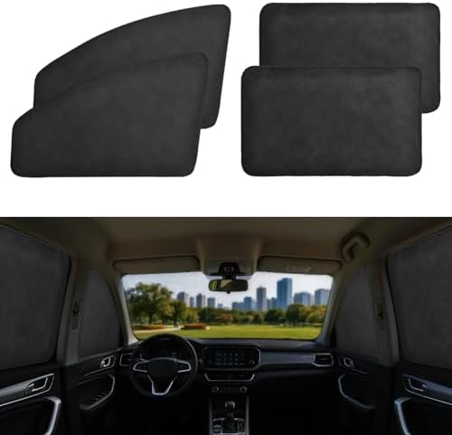 XCBYT Magnetic Car Side Window Shades, 100% Blackout Privacy Soft Suede by XCBYT