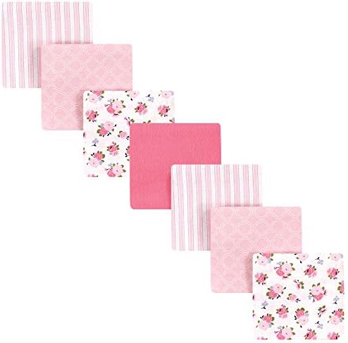 Luvable Friends Unisex Baby Cotton Flannel Receiving Blankets, Garden 7-Pack by Luvable+Friends
