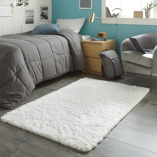 Ophanie White Rugs for Bedroom Fluffy, Kids Baby Shaggy Shag Fuzzy Soft Carpet - Image 3