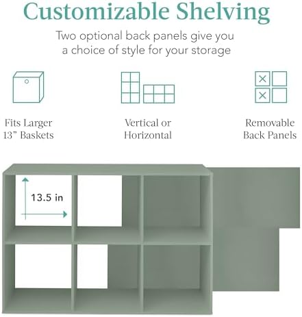 Best Choice Products Kids Bookcase 6-Cube Storage Organizer, 13.5in Shelf - Image 3