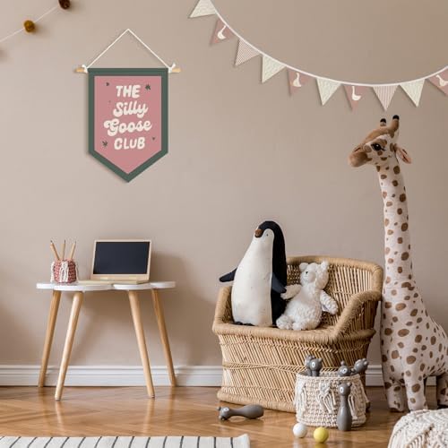 Silly Goose Nursery Wall Pennants Banners, Playroom Decor - Image 3