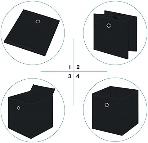 Fabric Cubes Storage Containers, 11 Inch Cloth Storage Cube Foldable Storage - Image 6