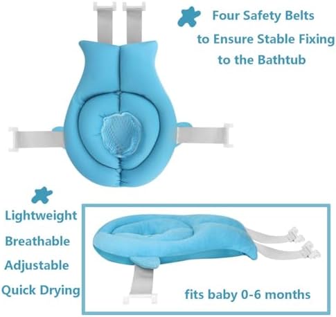 Baby Bath Seat Support Net Adjustable Infant Bathing Cushion Pad Mat - Image 6