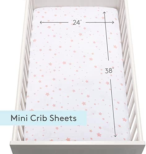 Newton Baby Fitted Mini Crib Sheet 2-Pack, Organic Muslin - Image 5