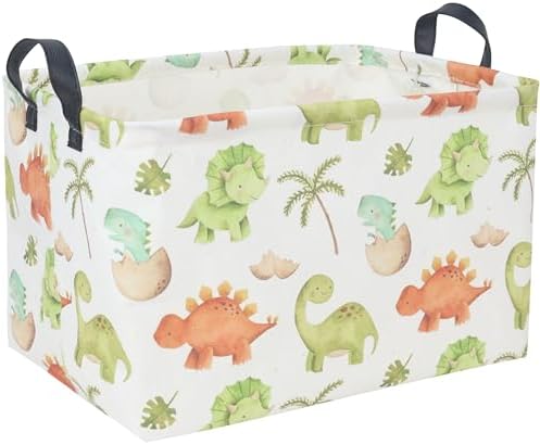 Dinosaur Baskets Storage Basket Gift Basket Rectangular Cute Storage Bin Box by DDBASKET