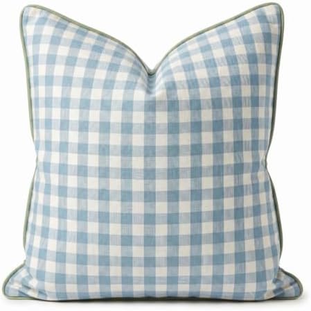 Jillien Harbor “The Charlie” Decorative Pillow Cover – Blue and White Accent by JillienHarbor