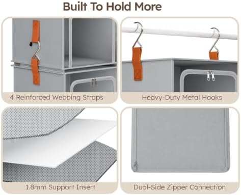 Homsorout 6-Tier Modular Hanging Closet Organizer Shelves - Image 6