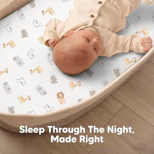 2-Pack Baby Bassinet Sheets Girl, 33x17 Bedside Sheets - Image 6