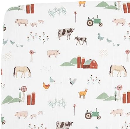 Little Unicorn Premium Crib Sheet | Breathable & Super-Soft Muslin Fabric by LittleUnicorn