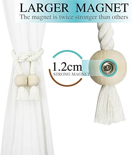 Magnetic Curtain Tiebacks Decorative Tie Back Drapes Holdbacks Nieffeiy - Image 3