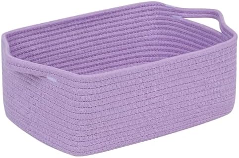 CubesLand Cute and Durable Small Cotton Rope Basket by CubesLand