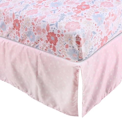 Animals 3pcs Baby Crib Bedding Set Pink Nursery Bedding Set - Image 6
