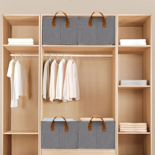 SNWDN 6 Pack Closet Cloth Storage Bins - Image 5