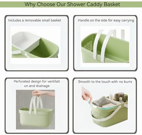 Pulseplay Plastic Shower Caddy Basket, Storage Basket - Image 2