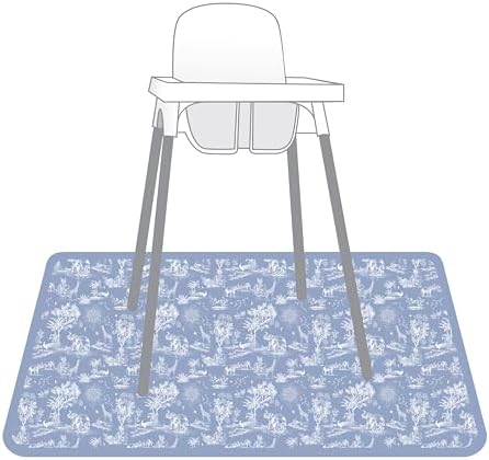 BapronBaby Savanna Blue Waterproof Splash Mat Catch All Floor Cover - Image 3