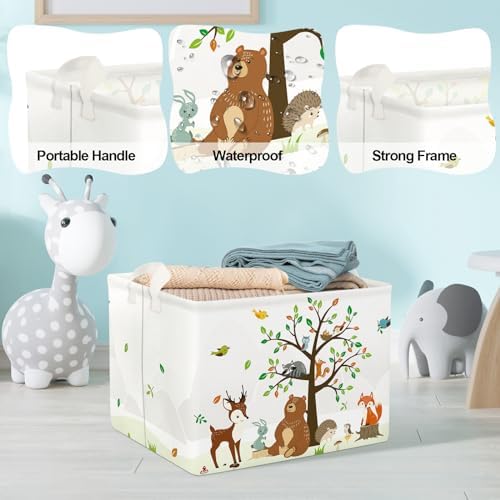 Clastyle Woodland Nursery Animal Tree Baby Gift Storage Basket - Image 4