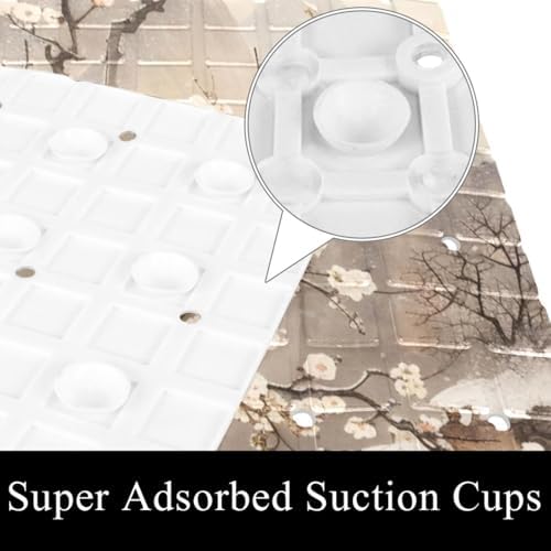 Bath Tub Shower Mat, Washable Bathtub Floor Mats, Suction Cups and Drain Holes - Image 3