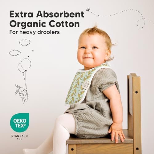 KeaBabies 8-Pack Organic Baby Bibs - Image 5