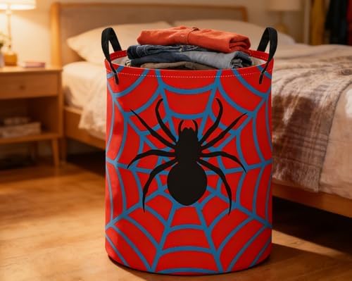 ESSME Laundry Basket, Spider Hamper Collapsible Canvas Waterproof Storage Bin - Image 3