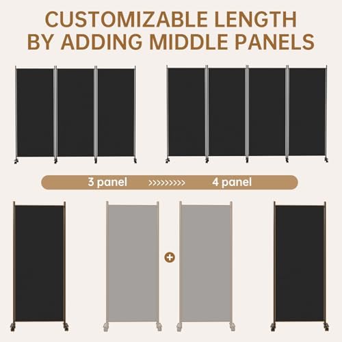 Room Divider 102'' Wide Folding Room Divider Panel - Image 7