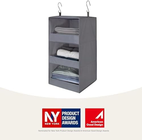 GRANNY SAYS 3-Shelf Hanging Closet Organizer, Foldable Storage - Image 4